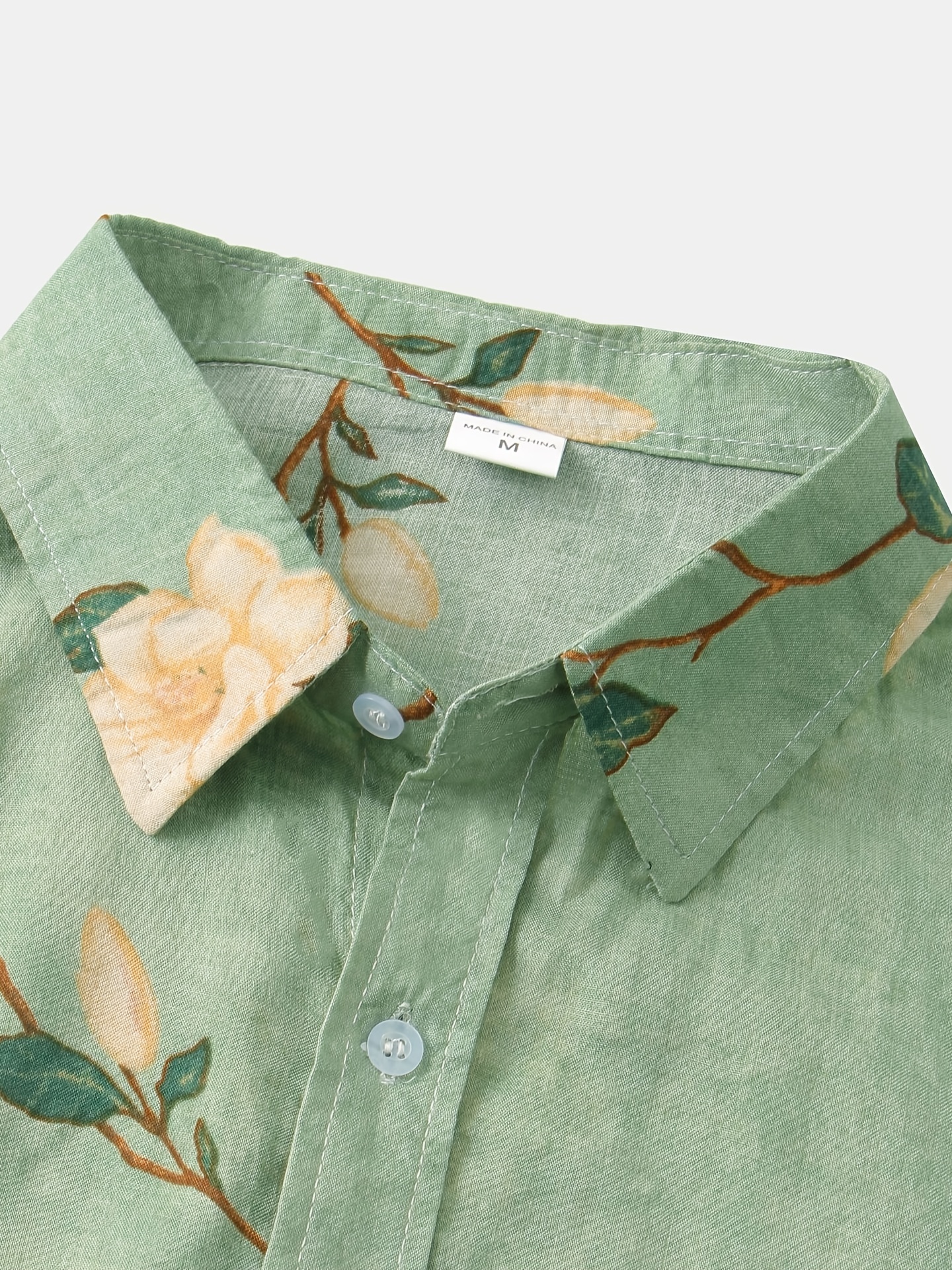mens casual slim short sleeve shirts with flower for summer details 67
