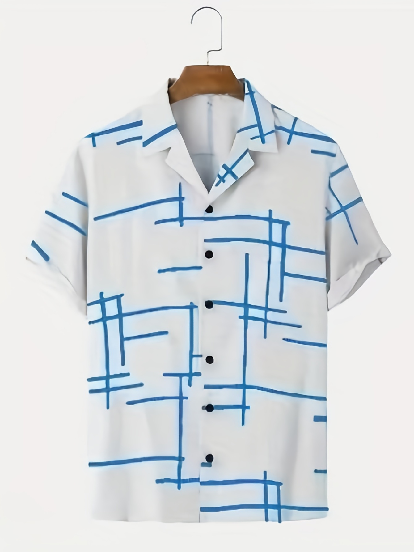 trendy stripe print mens casual short sleeve hawaiian shirt mens shirt for summer vacation resort tops for men details 0