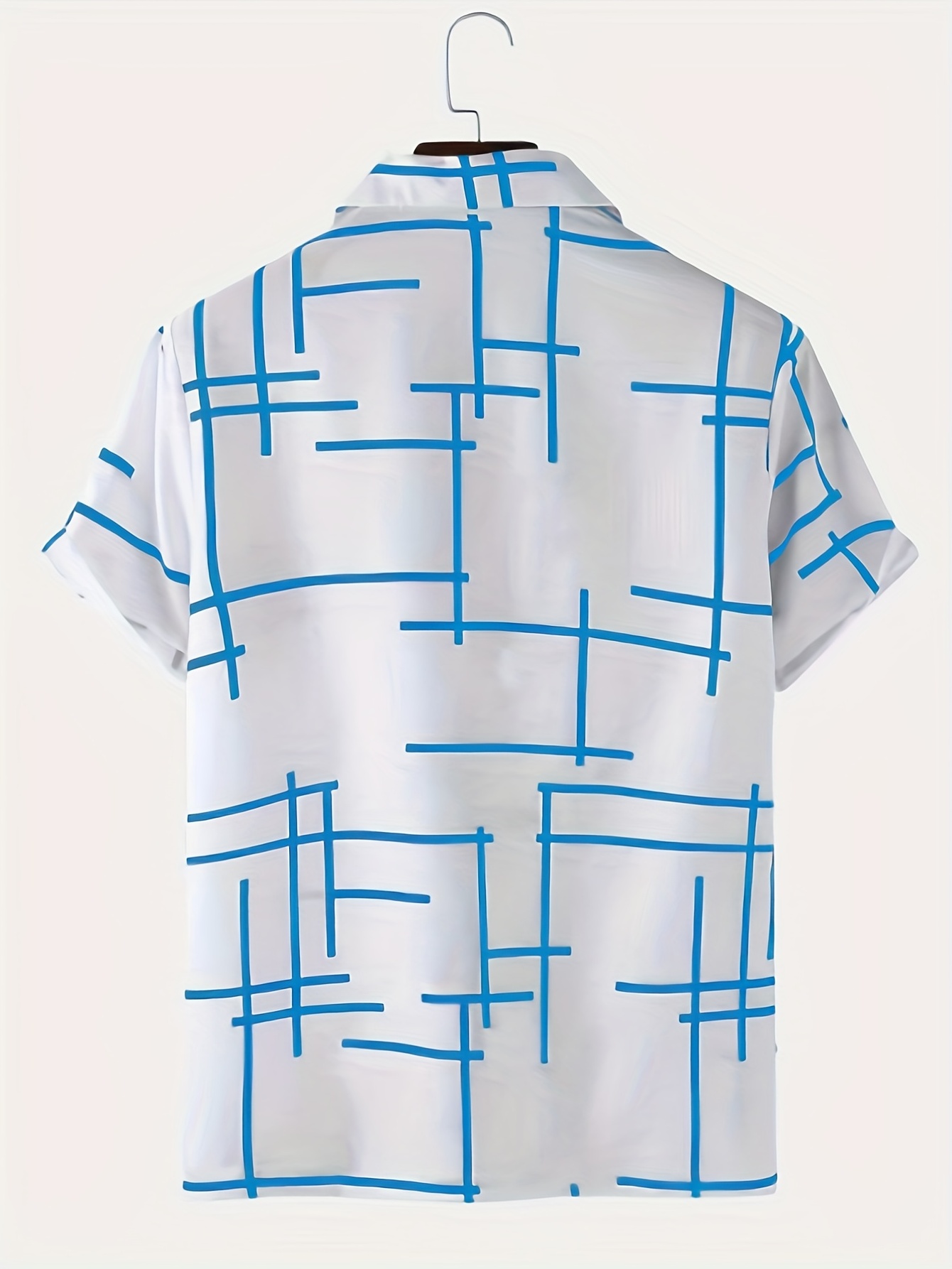 trendy stripe print mens casual short sleeve hawaiian shirt mens shirt for summer vacation resort tops for men details 3
