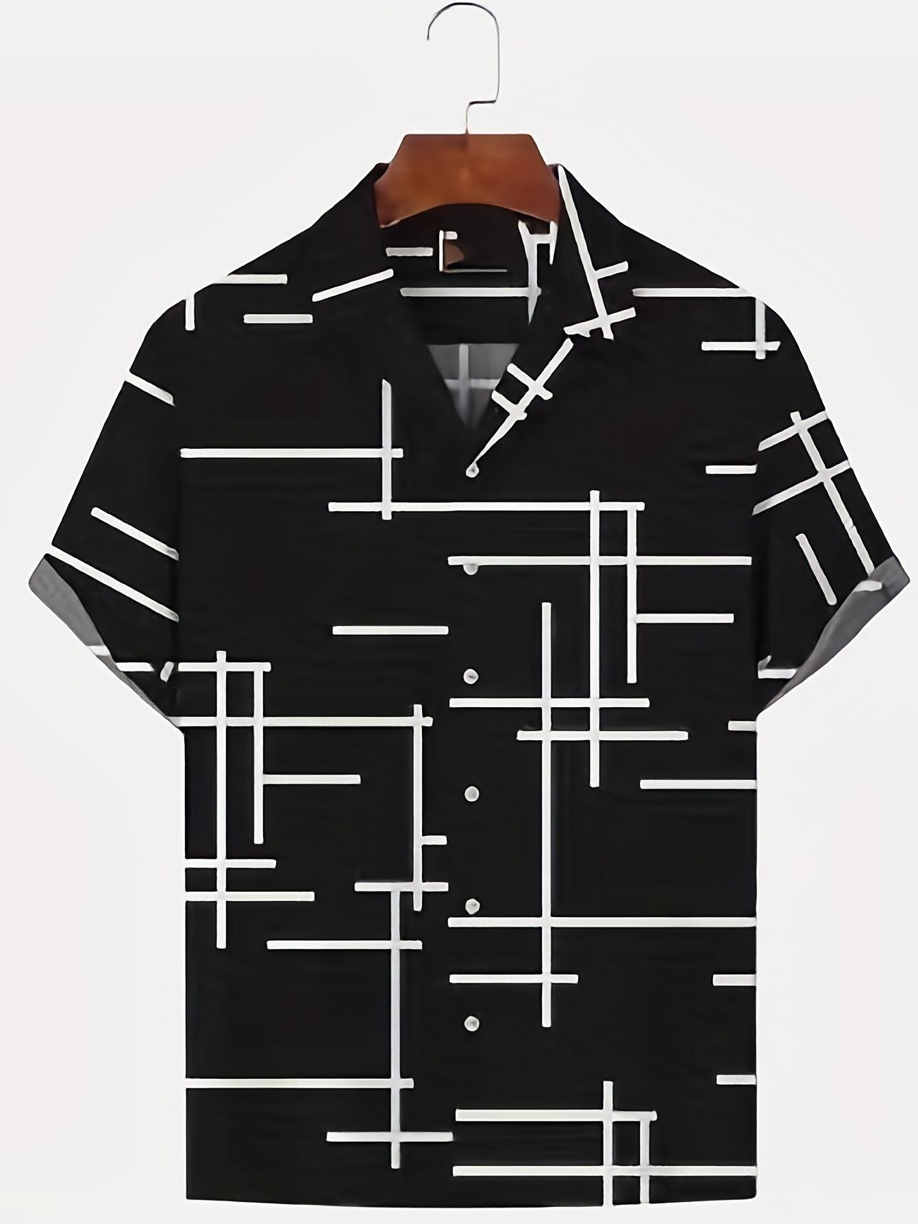 trendy stripe print mens casual short sleeve hawaiian shirt mens shirt for summer vacation resort tops for men details 6
