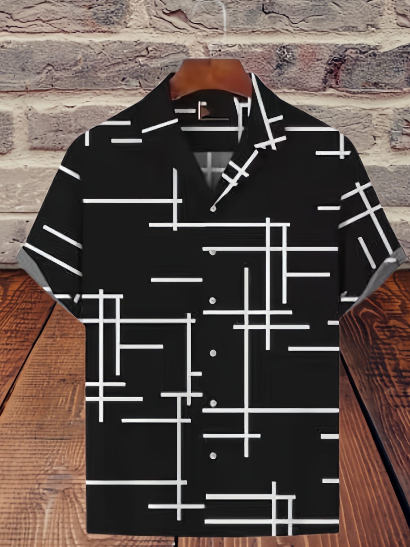 trendy stripe print mens casual short sleeve hawaiian shirt mens shirt for summer vacation resort tops for men details 10