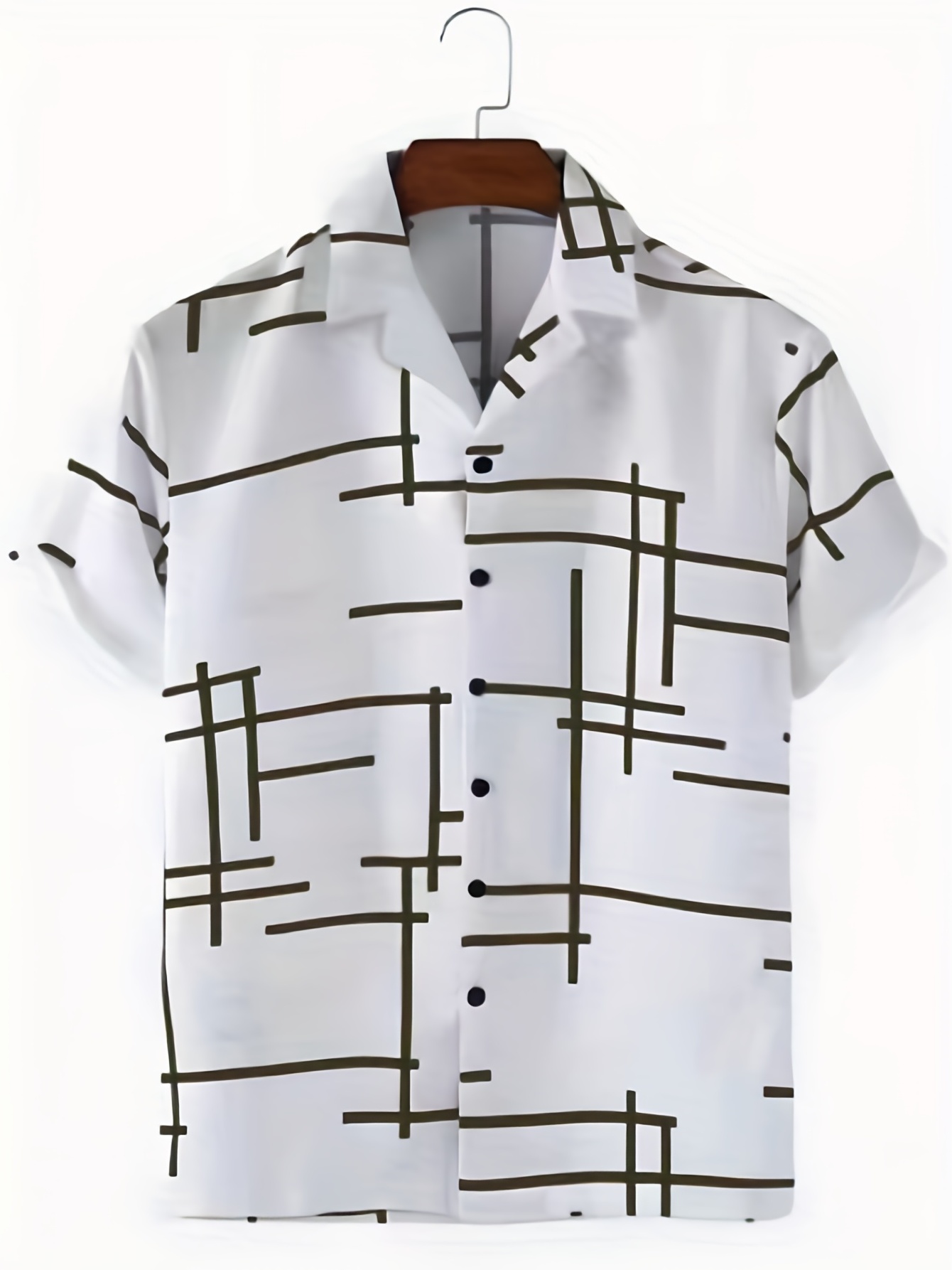 trendy stripe print mens casual short sleeve hawaiian shirt mens shirt for summer vacation resort tops for men details 11