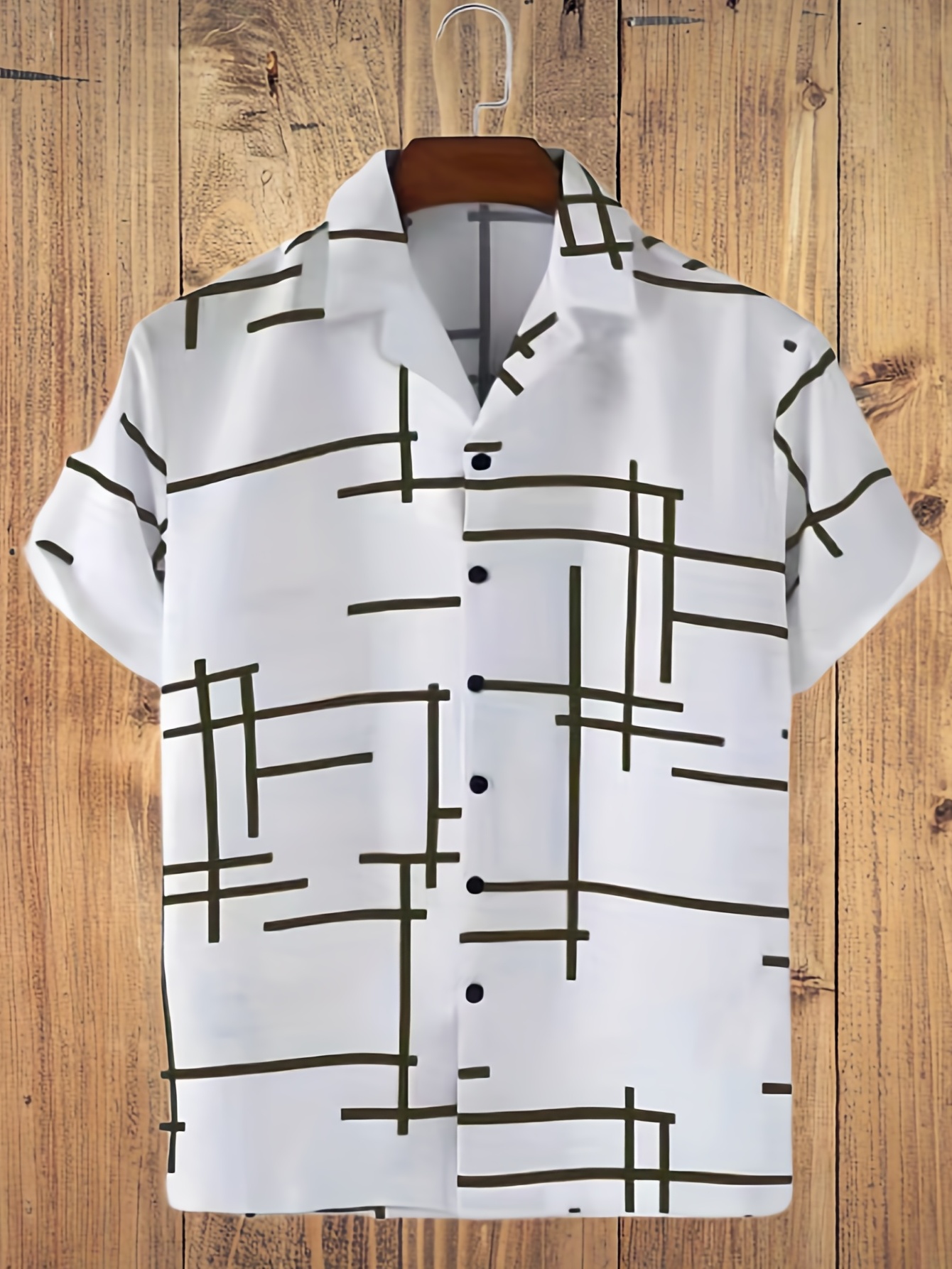 trendy stripe print mens casual short sleeve hawaiian shirt mens shirt for summer vacation resort tops for men details 13