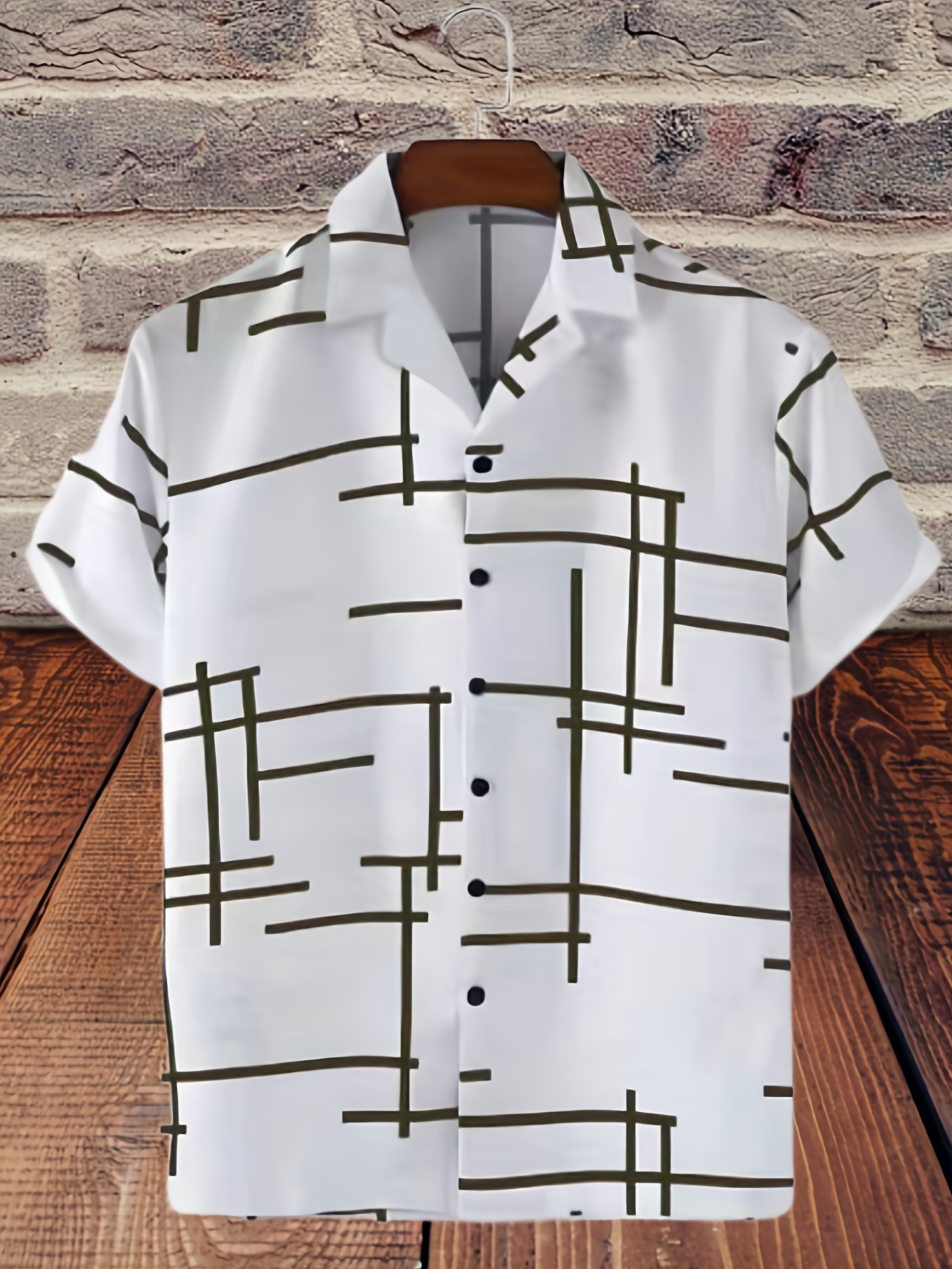 trendy stripe print mens casual short sleeve hawaiian shirt mens shirt for summer vacation resort tops for men details 14