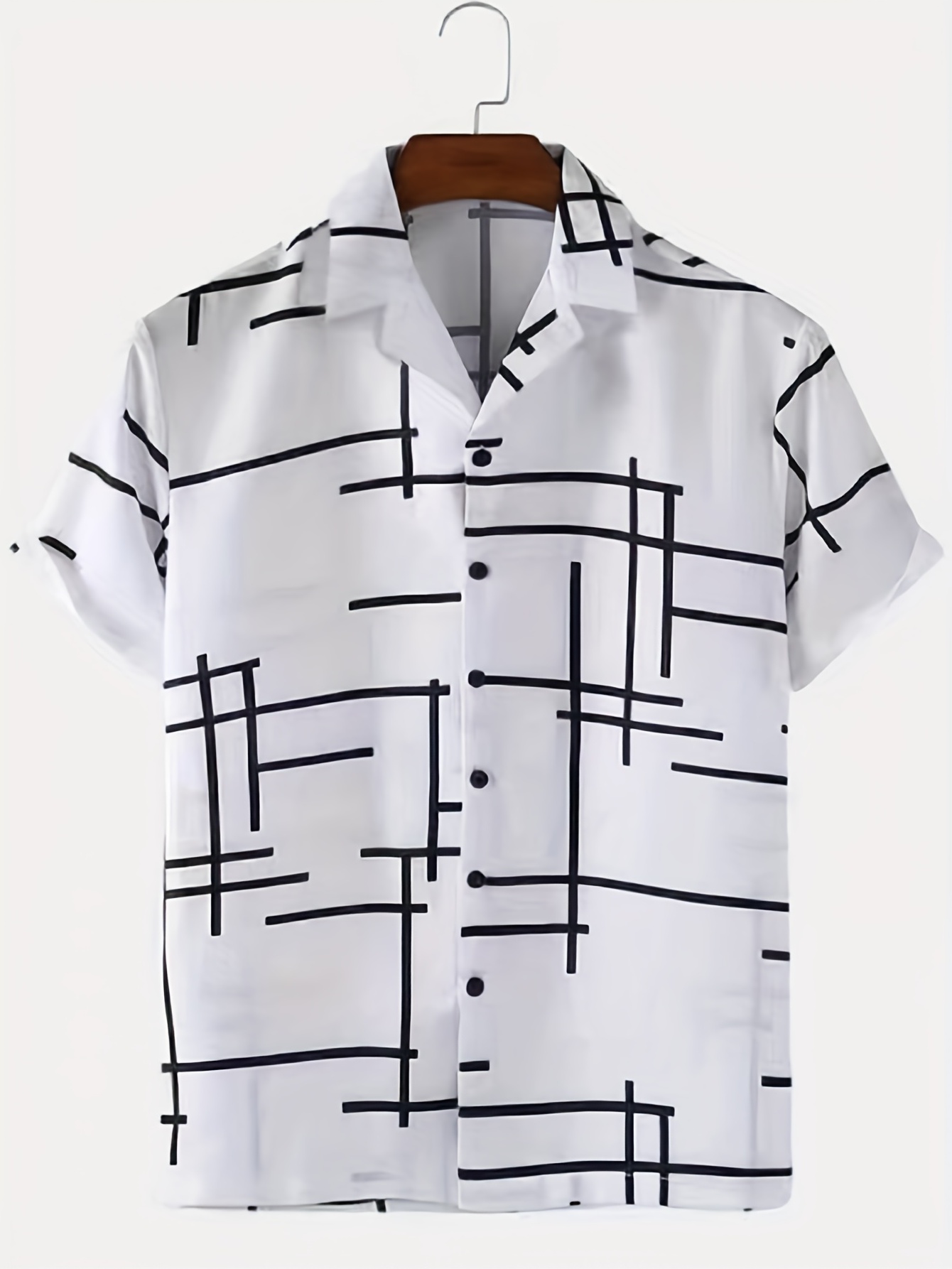 trendy stripe print mens casual short sleeve hawaiian shirt mens shirt for summer vacation resort tops for men details 16