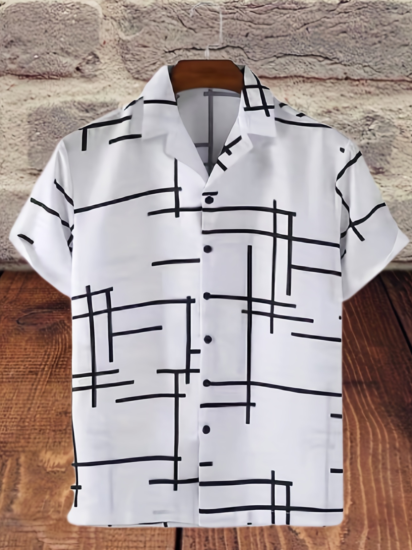 trendy stripe print mens casual short sleeve hawaiian shirt mens shirt for summer vacation resort tops for men details 19