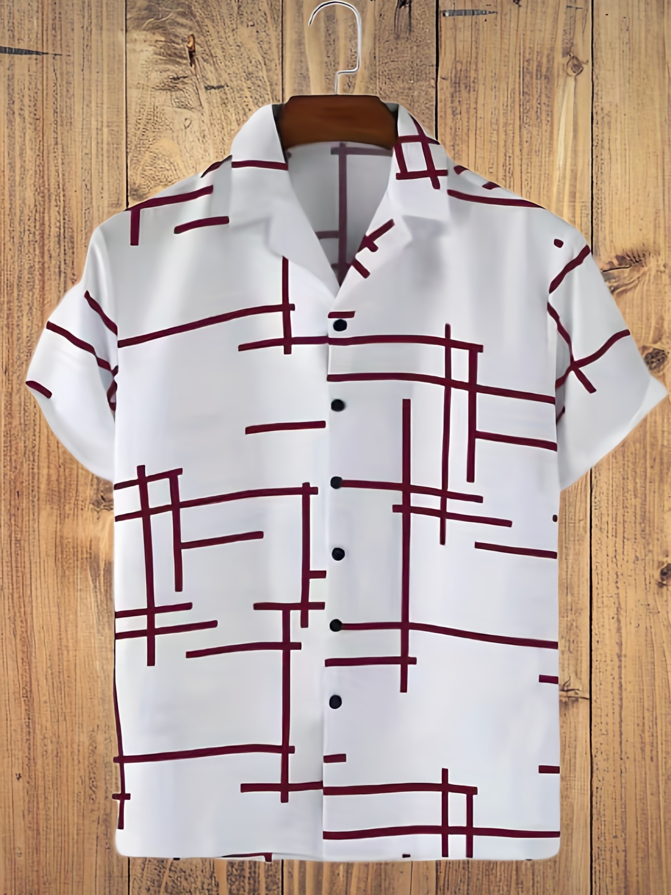 trendy stripe print mens casual short sleeve hawaiian shirt mens shirt for summer vacation resort tops for men details 28