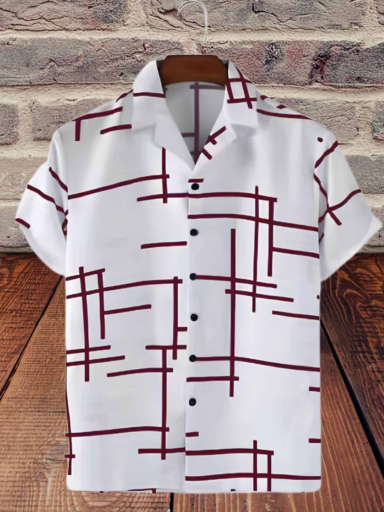 trendy stripe print mens casual short sleeve hawaiian shirt mens shirt for summer vacation resort tops for men details 29
