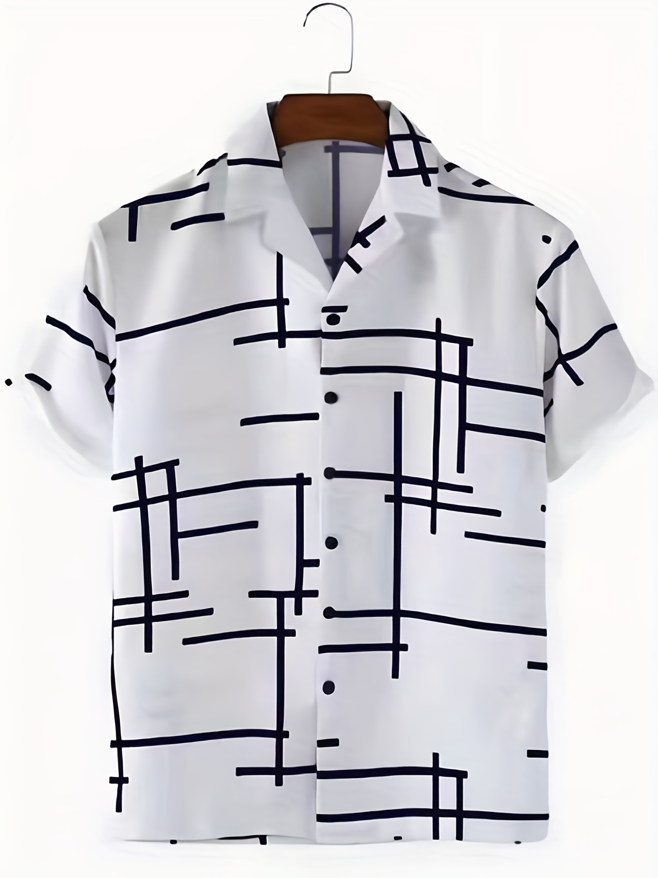 trendy stripe print mens casual short sleeve hawaiian shirt mens shirt for summer vacation resort tops for men details 37