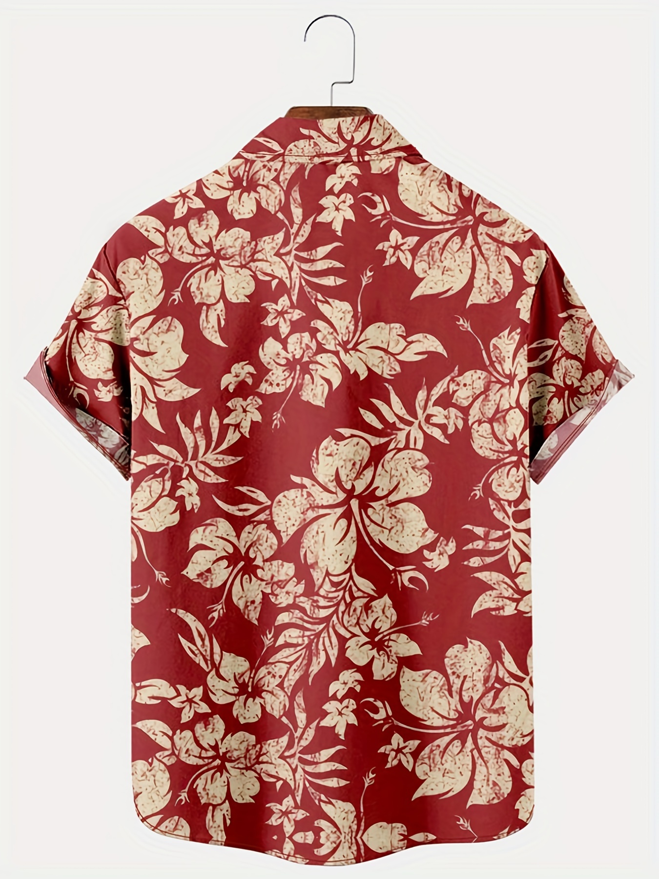 floral print mens casual short sleeve hawaiian shirt mens shirt for summer vacation resort details 0