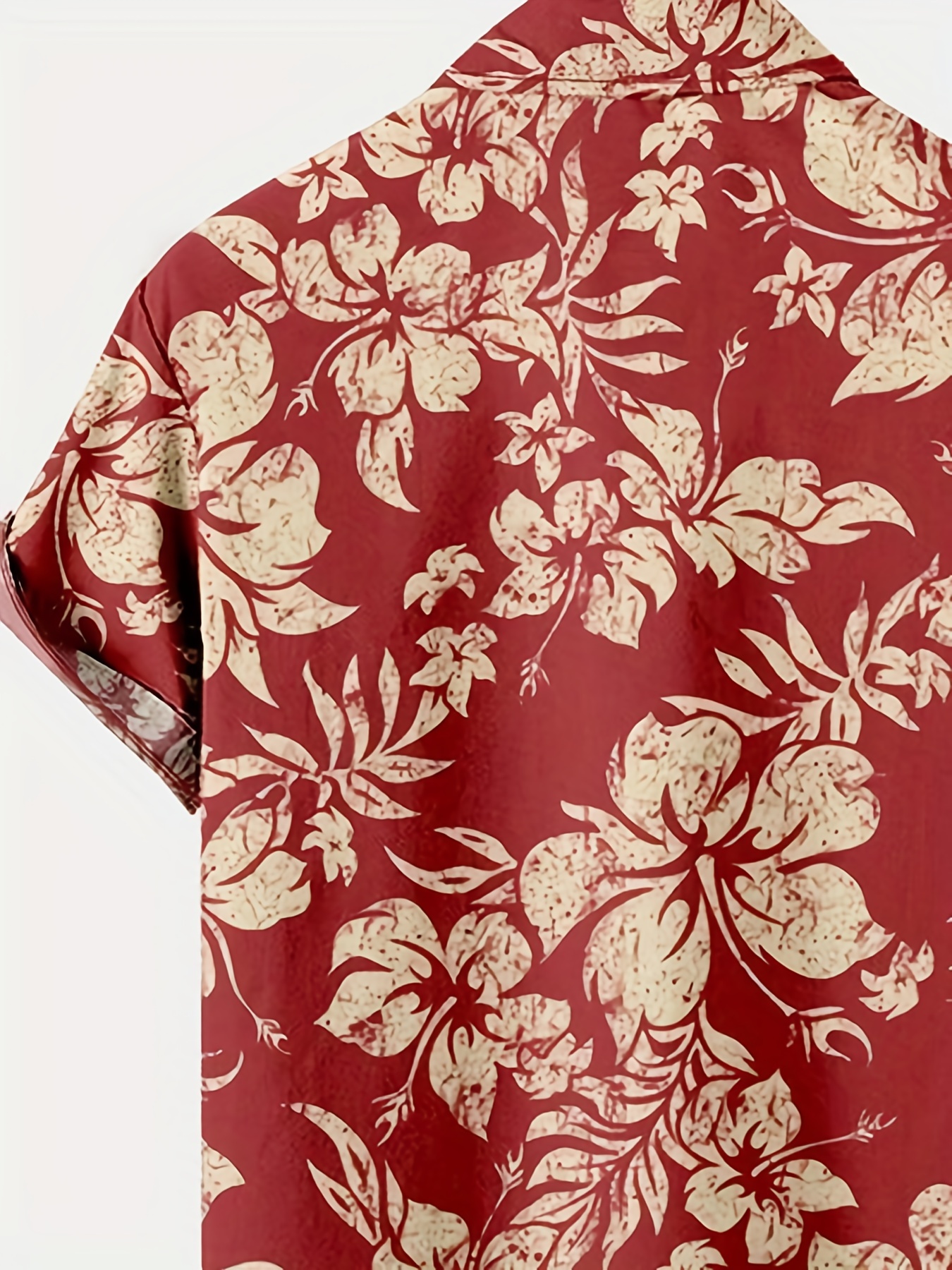 floral print mens casual short sleeve hawaiian shirt mens shirt for summer vacation resort details 3