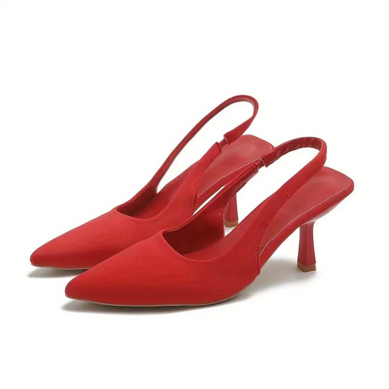 womens solid color shoes slip on stiletto point toe lightweight comfy shoes versatile slingback trendy slides shoes details 3