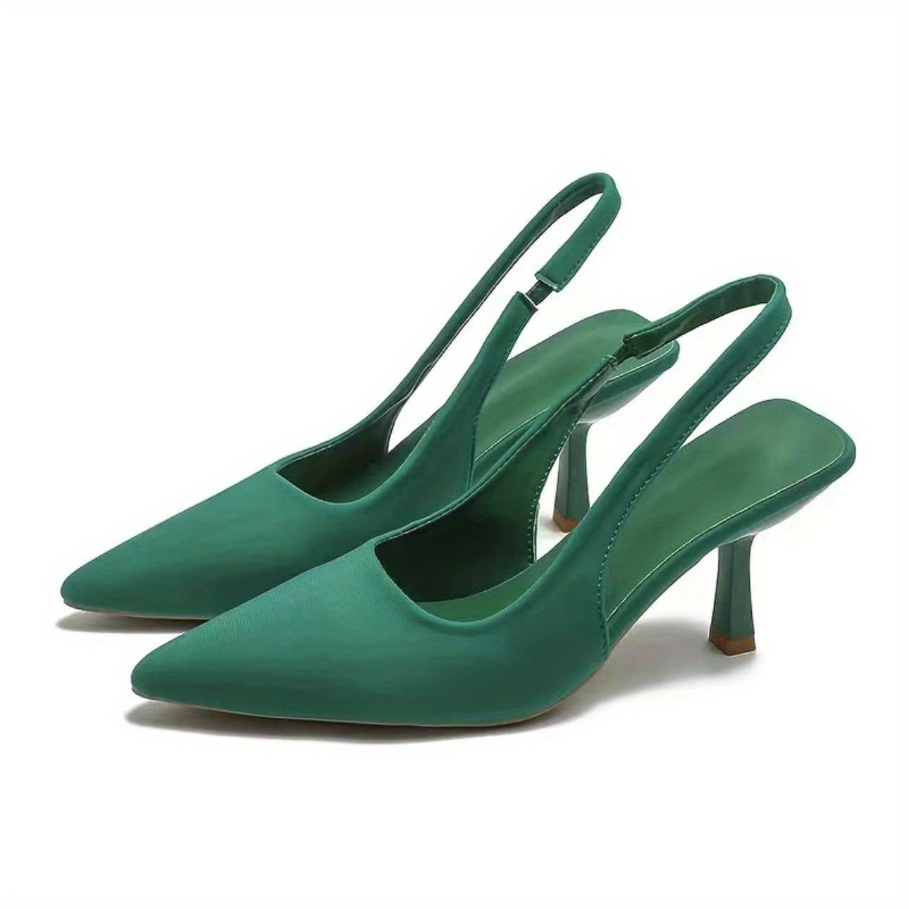 womens solid color shoes slip on stiletto point toe lightweight comfy shoes versatile slingback trendy slides shoes details 4