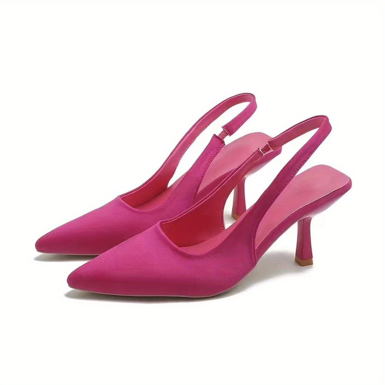 womens solid color shoes slip on stiletto point toe lightweight comfy shoes versatile slingback trendy slides shoes details 6