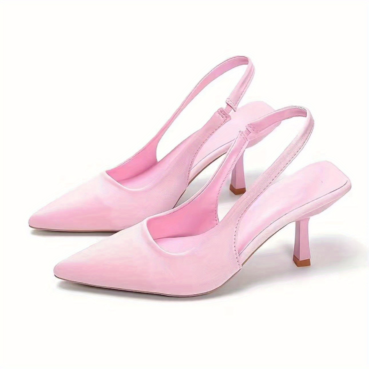 womens solid color shoes slip on stiletto point toe lightweight comfy shoes versatile slingback trendy slides shoes details 7