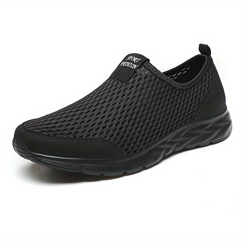 mens mesh breathable lightweight slip on casual shoes for traveling jogging details 10