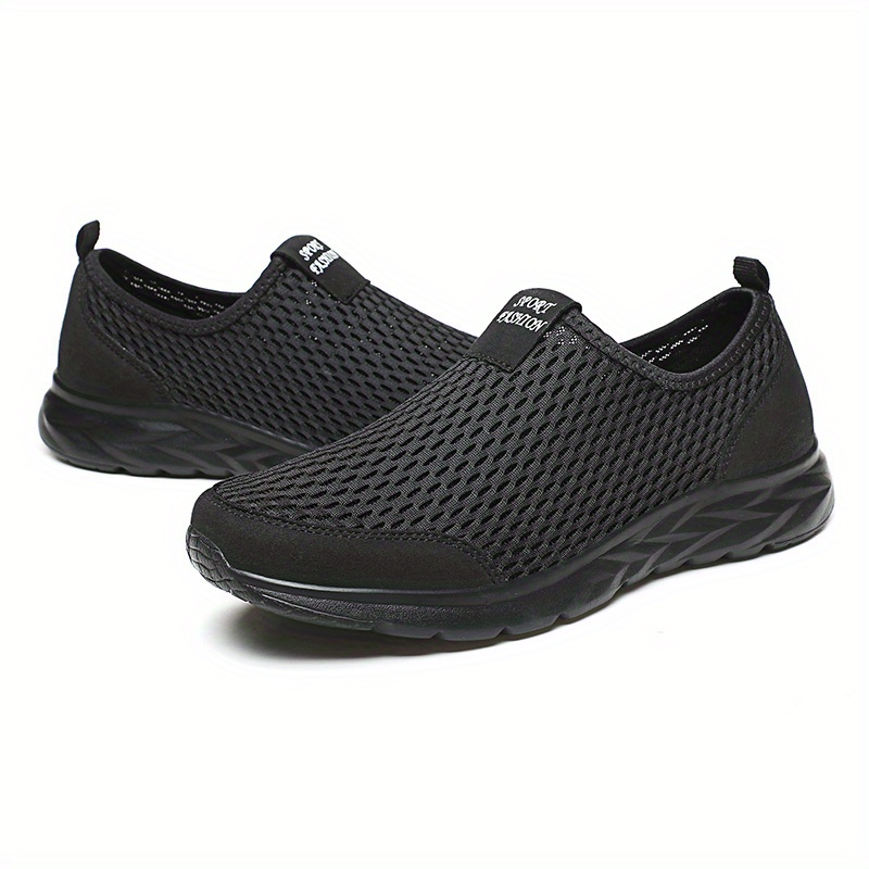 mens mesh breathable lightweight slip on casual shoes for traveling jogging details 13