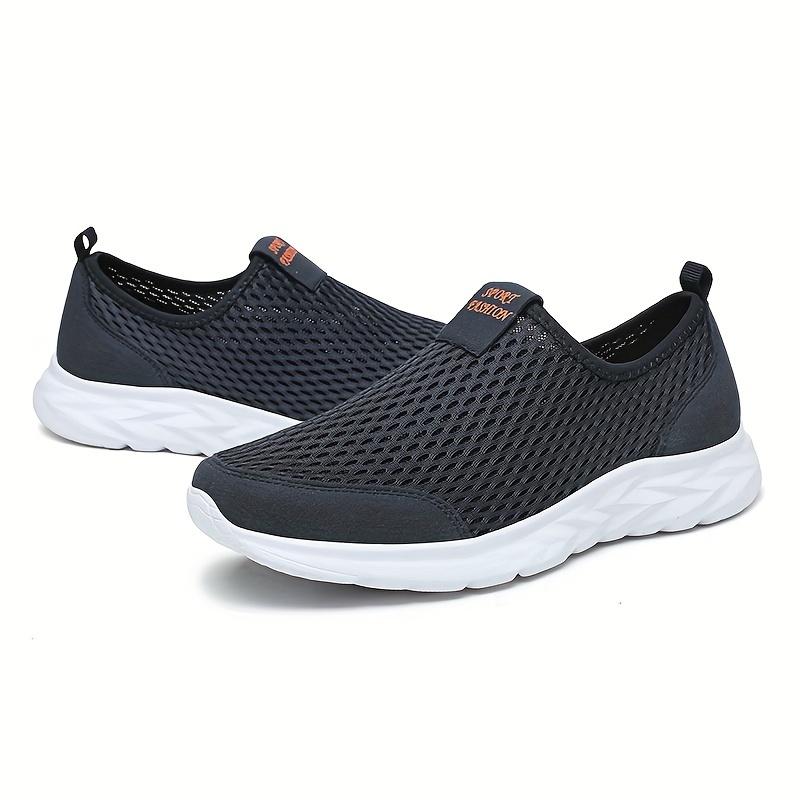 mens mesh breathable lightweight slip on casual shoes for traveling jogging details 20