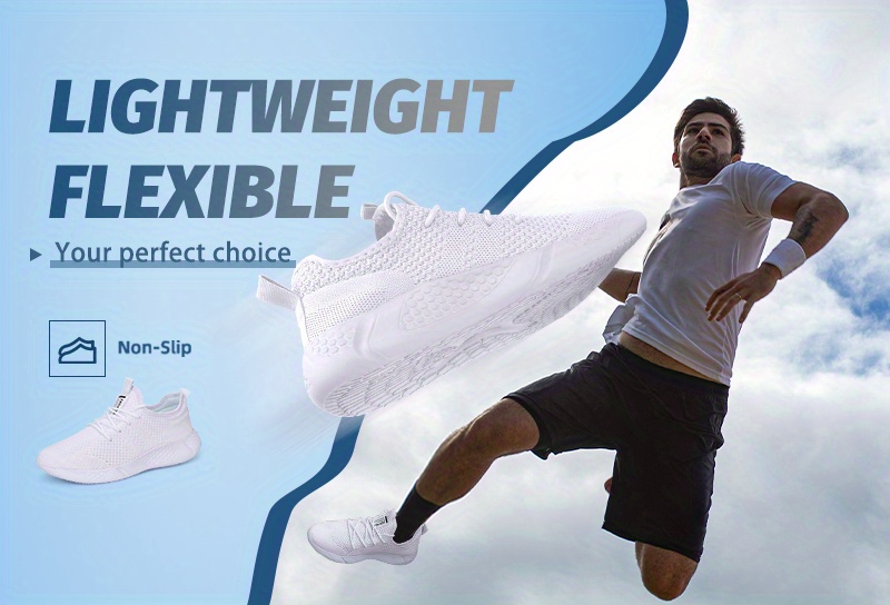 mens lightweight breathable shoes for jogging running walking details 1