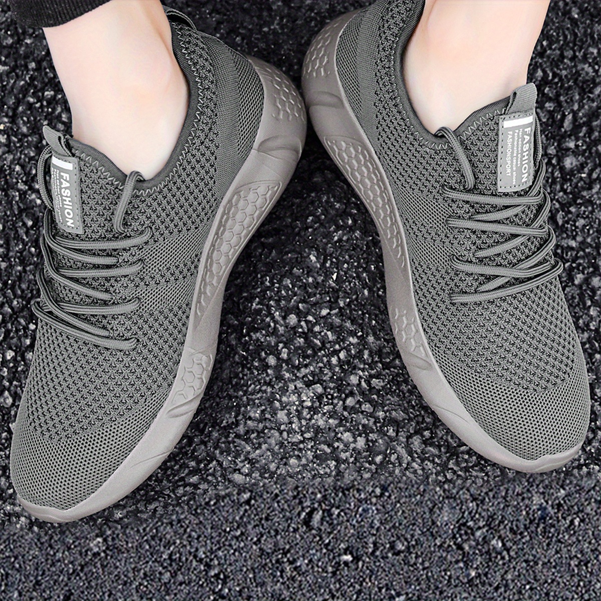 mens lightweight breathable shoes for jogging running walking details 14
