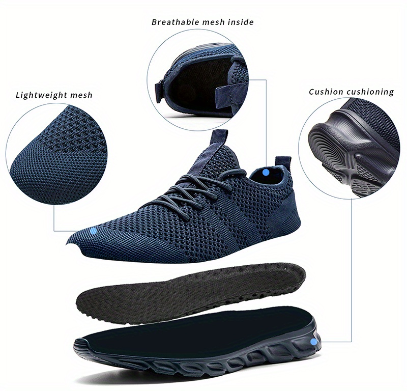 mens breathable lightweight woven shoes details 2