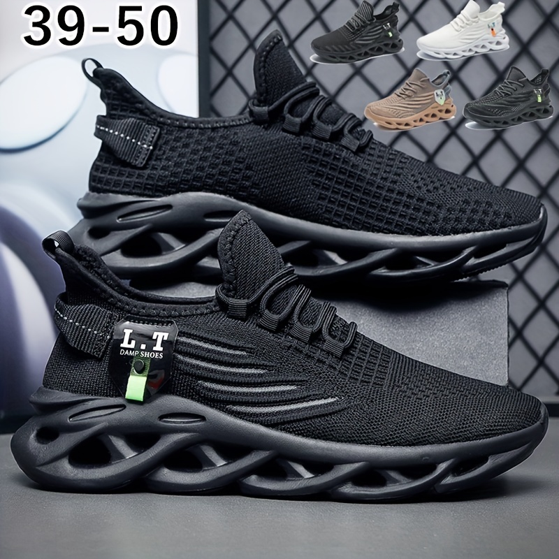 mens slip on mesh sneakers with shoelaces odor resistant athletic shoes lightweight and breathable for halloween details 2