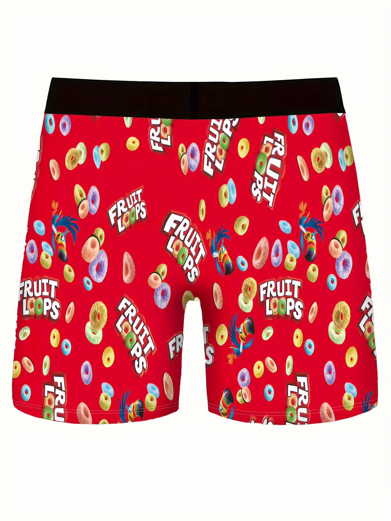 1pc plus size mens food graphic boxer briefs shorts breathable soft comfy boxer trunks sports trunks mens trendy underwear details 0