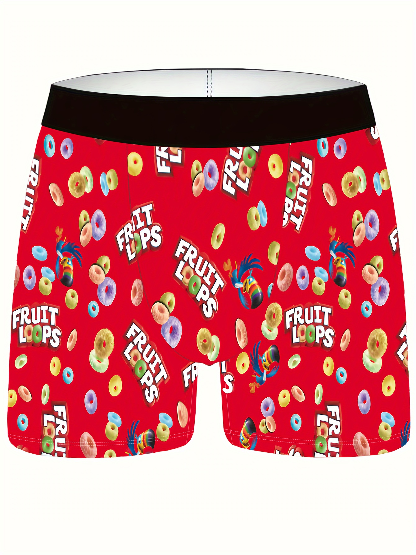 1pc plus size mens food graphic boxer briefs shorts breathable soft comfy boxer trunks sports trunks mens trendy underwear details 1