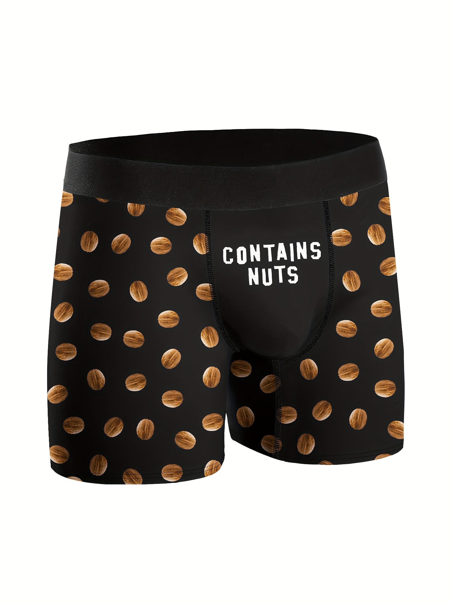 contains nuts print mens fashion novelty boxer briefs shorts breathable comfy high stretch boxer trunks mens underwear details 5