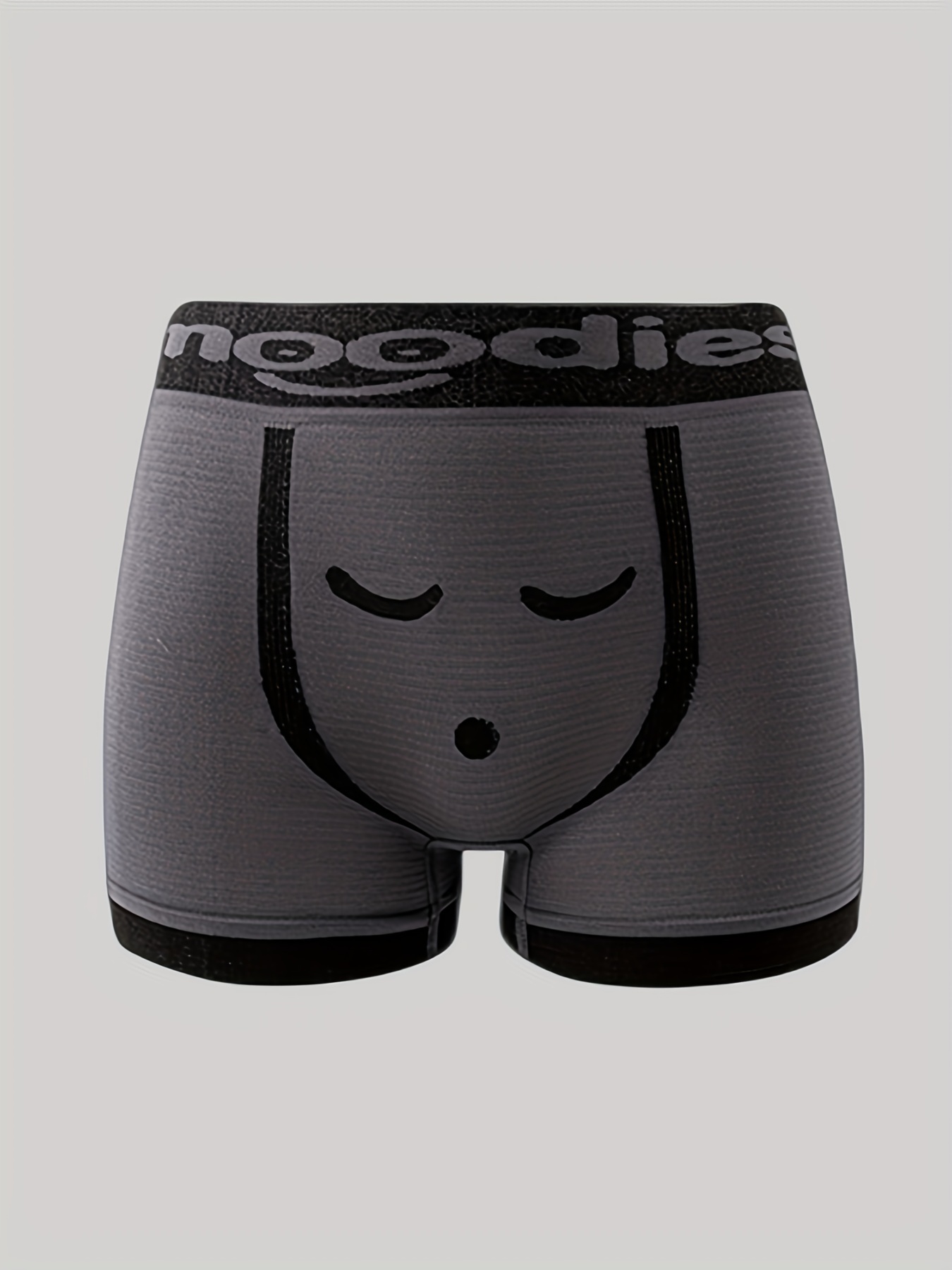 1 3pcs mens emotional face breathable boxer brief soft comfortable underwear for man details 10