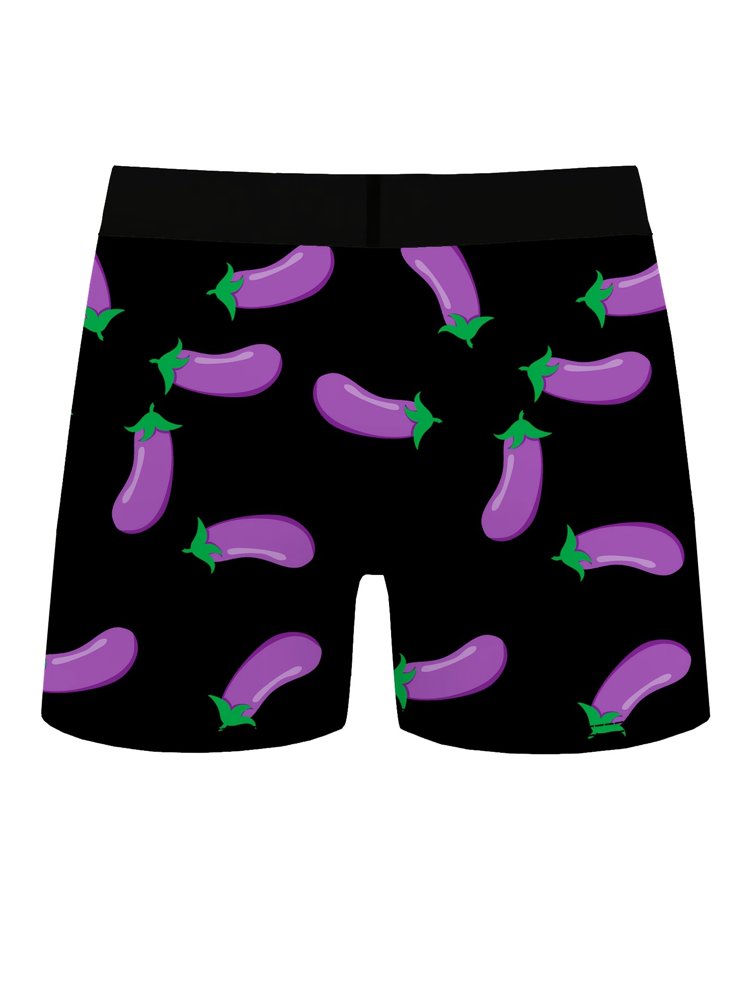 mens underwear purple eggplant print fashion novelty boxer briefs shorts breathable comfy high stretch boxer trunks details 4